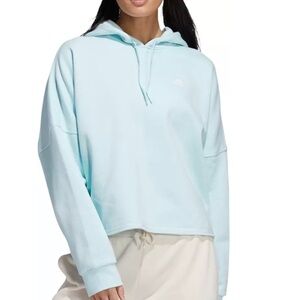 Adidas French Terry Cropped Hoodie Halo Mint - M